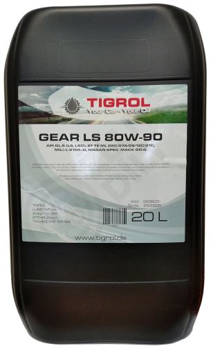 Převodový olej pro diferenciály a reduktory TIGROL Gear LS 80W-90 20L